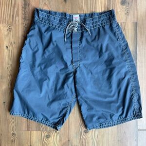 SOLD!!Vintage Birdwell Navy Swim Shorts